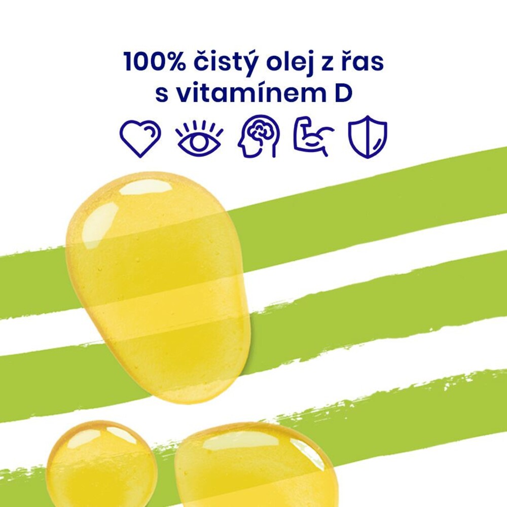 Vegan Omega 3 Algae 150ml (Konopný olej + olej z mořské řasy + vitamín D 400IU)