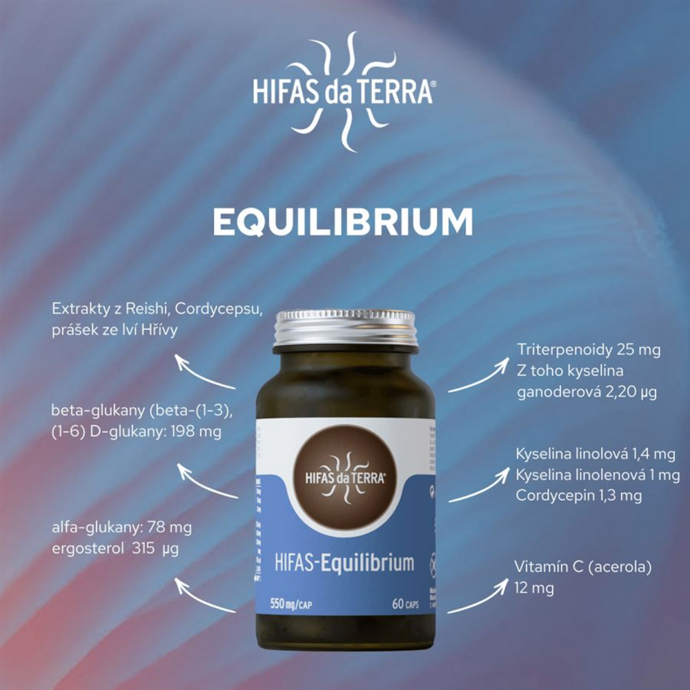 HIFAS-Equilibrium 60 kapslí (Reishi, Hericium, Cordyceps)