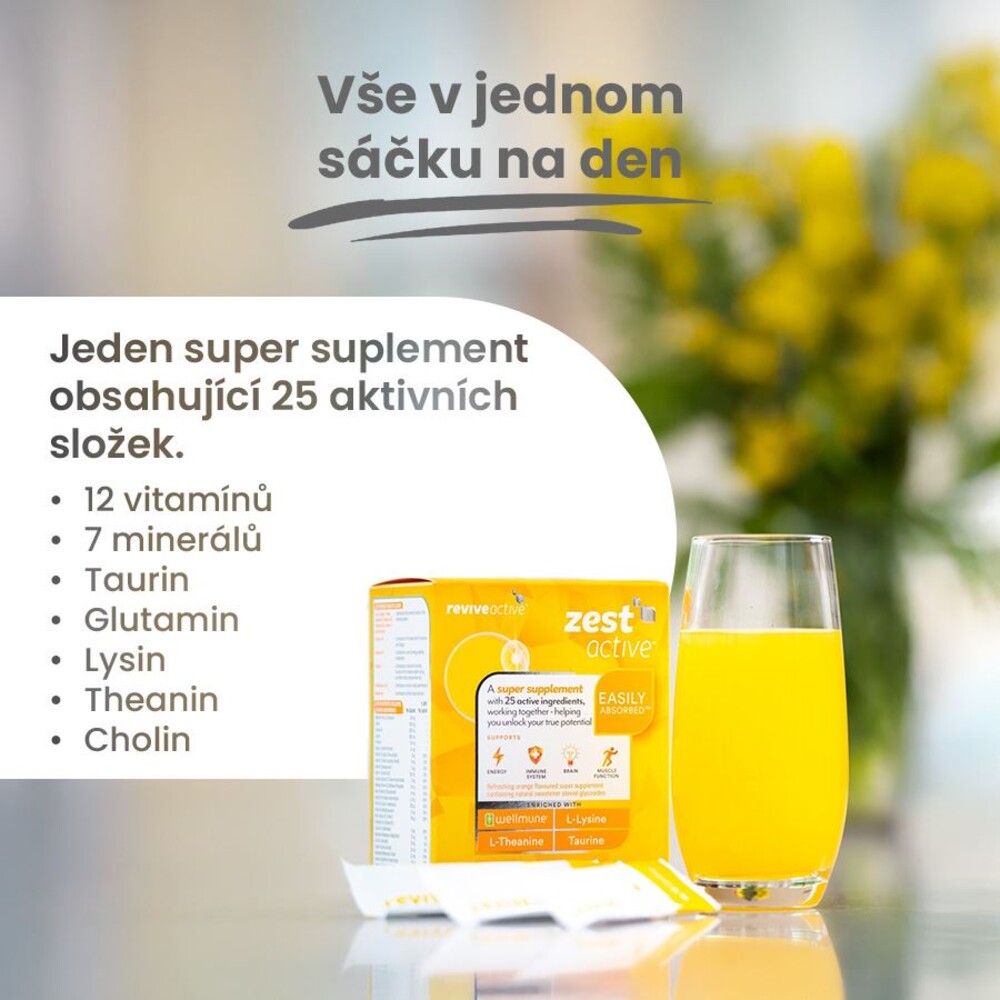 Zest Active 30 sáčků (Energie, imunita, mozek, funkce svalů)