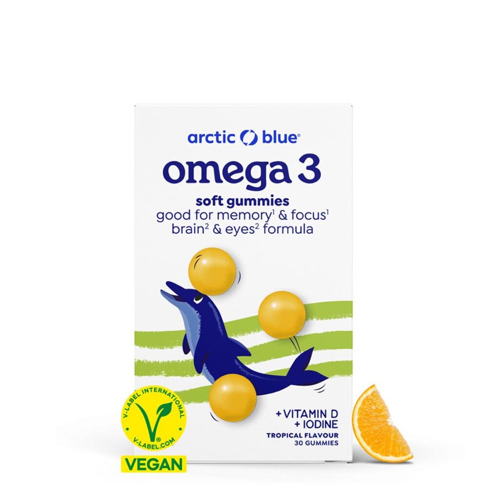 Kids Vegan Omega 3 30 gummies (250mg DHA and Vitamin D 200IU)