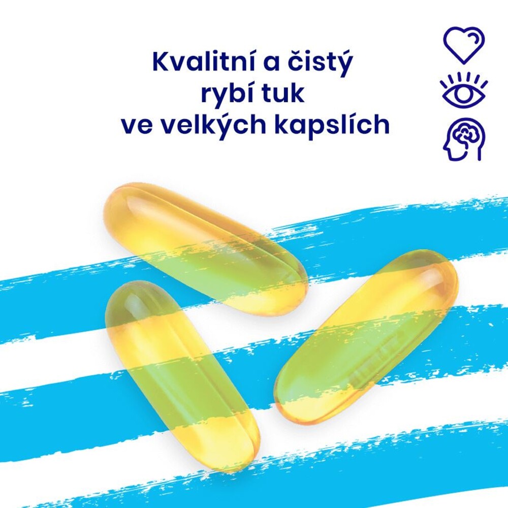 Omega 3 60 kapslí (250mg DHA and 400mg EPA) původ Aljaška