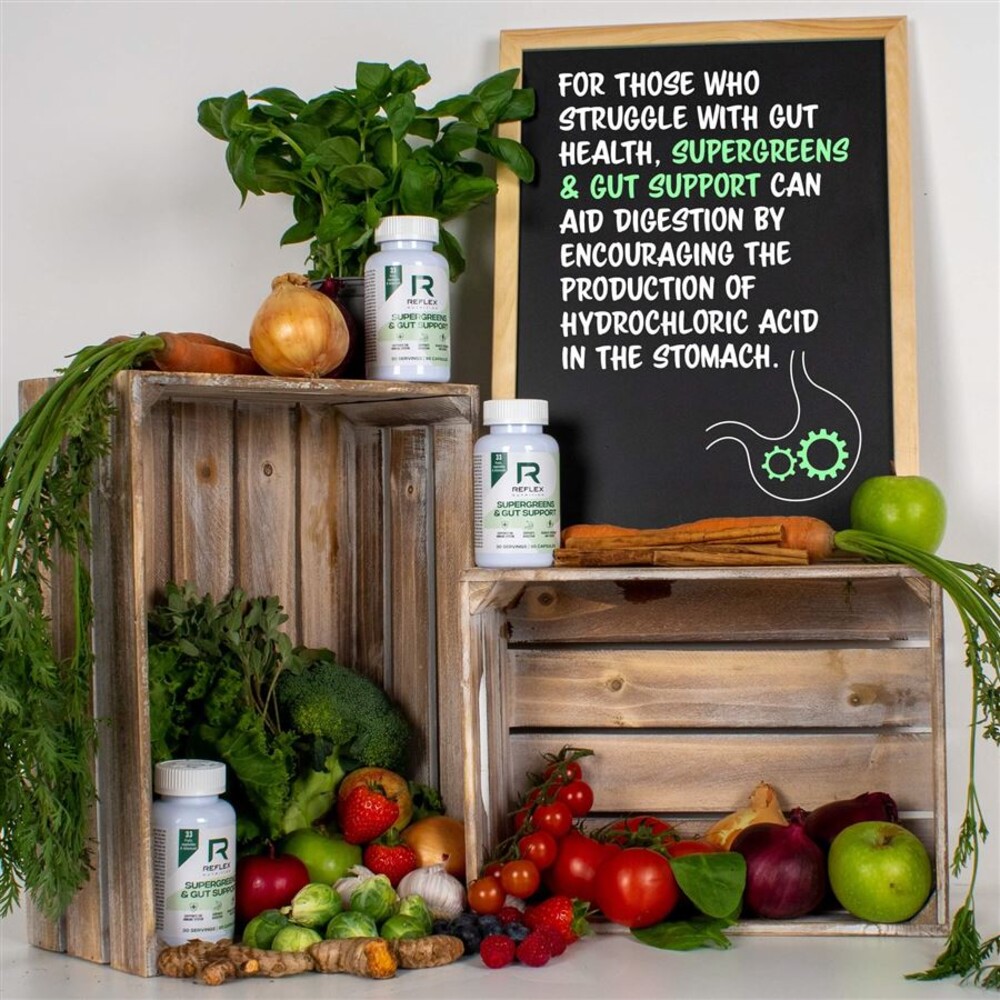 Supergreens and Gut Support 90 kapslí 