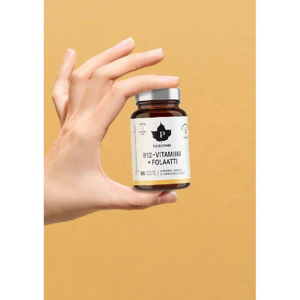 Vitamin B12 Folate 60 pastilek malina (Vitamín B12 s folátem Quatrefolic®) SK